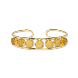 Pulsera rigida piedras color amarillo ALIBEY