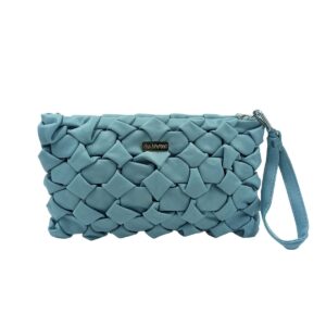 Cartera de Mano Relieve Celeste Ana Navarro Canpiel