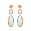 Pendiente con cristal blanco facetado BILYFER