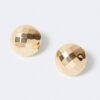PENDIENTES BOLITAS EFECTO CUADROS DORADO LATIDO/ALIBEY
