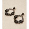Pendientes aro flores resina LATIDO - Imagen 2