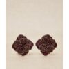 Pendientes cortos gran flor tonos malva LATIDO - Imagen 2