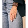 Pulsera brazalete boho granate LATIDO - Imagen 2