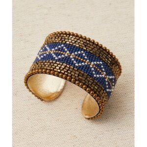 Pulsera brazalete boho azul LATIDO