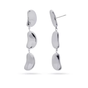 Pendientes largos Waves Pebble acero ANARTXY