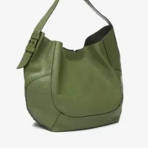 BOLSO DE HOMBRO EN PIEL VERDE ABBACINO