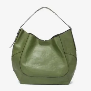 BOLSO DE HOMBRO EN PIEL VERDE ABBACINO