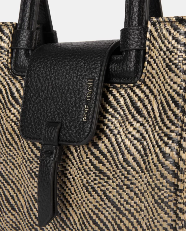 BOLSO DE MANO VIOLET CAPRI NEGRO PEPE MOLL - Imagen 5