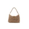 CLUTCH METALIC CORD ELOISE BEIGE SIMOSASTRE