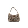CLUTCH METALIC CORD ELOISE PLATA SIMOSASTRE