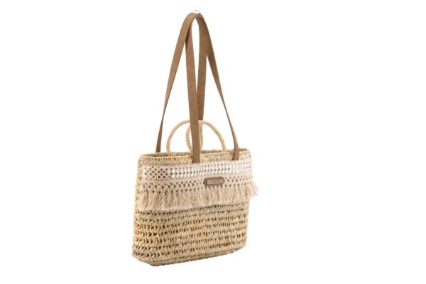 SHOPPER NUDOS NICOLE BEIGE SIMOSASTRE - Imagen 2