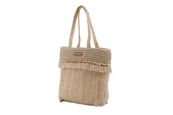 SHOPPER JUTE VALENTINA BEIGE SIMOSASTRE - Imagen 4