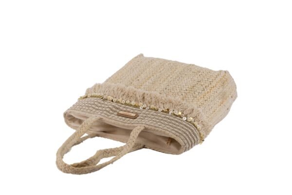 SHOPPER JUTE VALENTINA BEIGE SIMOSASTRE - Imagen 2