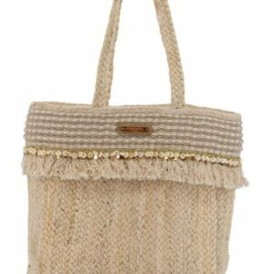 SHOPPER JUTE VALENTINA BEIGE SIMOSASTRE