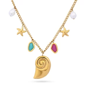 COLLAR AQUA SEASHELL ANARTXY