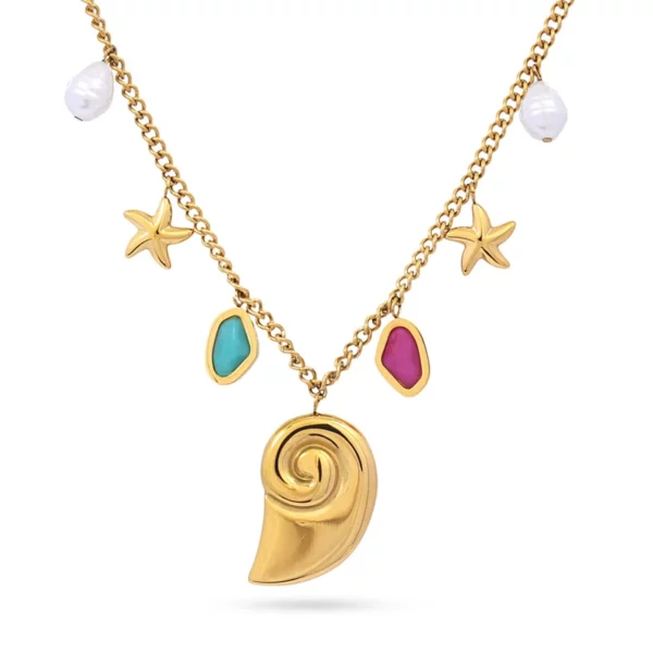 COLLAR AQUA SEASHELL ANARTXY
