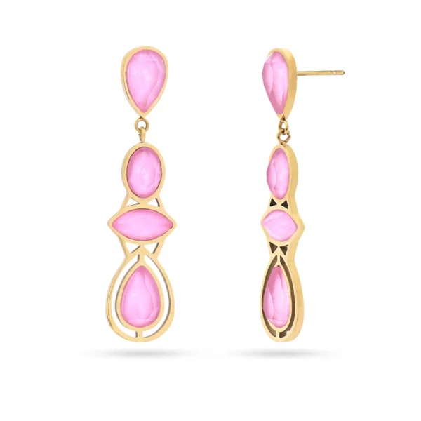 PENDIENTES DROPS MOON ROSA ANARTXY