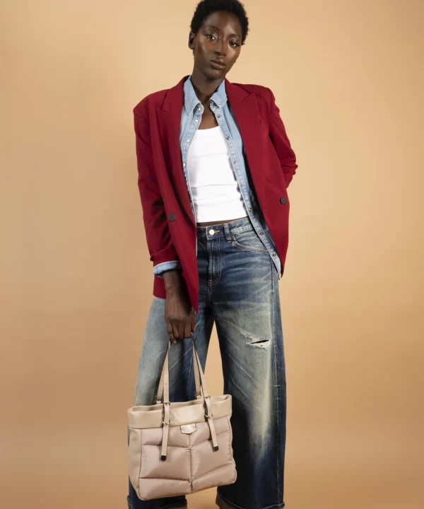 BOLSO DE HOMBRO LEONOR TAUPE PEPE MOLL