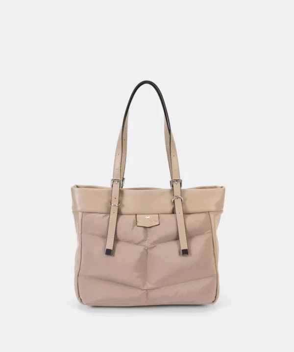 BOLSO DE HOMBRO LEONOR TAUPE PEPE MOLL - Imagen 3