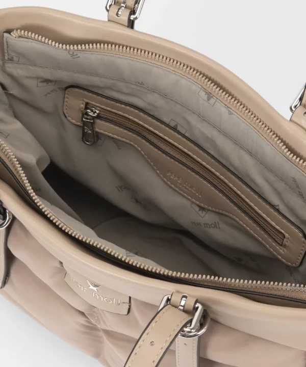 BOLSO DE HOMBRO LEONOR TAUPE PEPE MOLL - Imagen 4