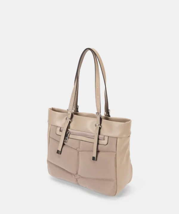BOLSO DE HOMBRO LEONOR TAUPE PEPE MOLL - Imagen 2