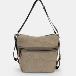 BOLSO MOCHILA CAYETANA TAUPE PEPE MOLL