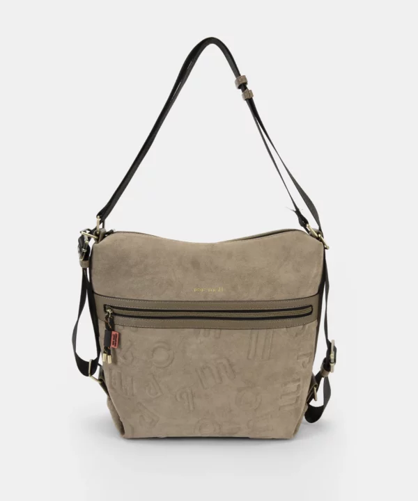 BOLSO MOCHILA CAYETANA TAUPE PEPE MOLL