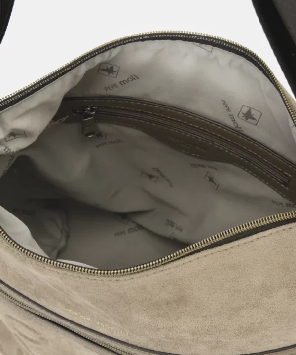 BOLSO MOCHILA CAYETANA TAUPE PEPE MOLL - Imagen 4