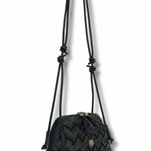 BOLSO BANDOLERA TRENZADO BRAIDED NEGRO MARTINA K