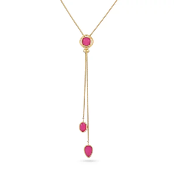 COLLAR DROPS PETAL ROSA ANRTXY