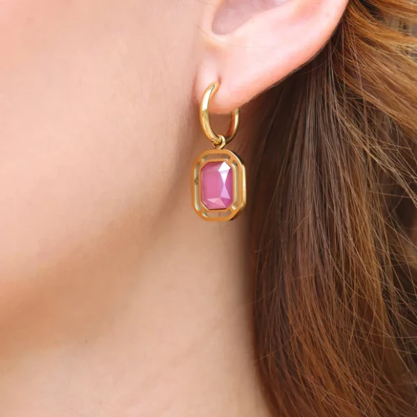 PENDIENTES PIXELS FLARELLE ROSA ANARTXY - Imagen 2