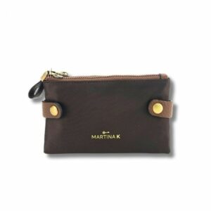 MONEDERO/TARJETERO NYLON MARRON MARTINA K