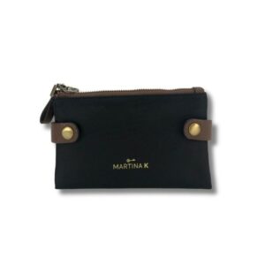 MONEDERO/TARJETERO NYLON NEGRO MARTINA K