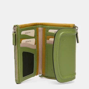 Cartera pequeña en piel verde ABBACINO