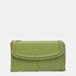 Cartera grande en piel verde ABBACINO
