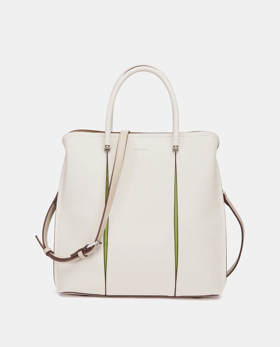 TOTE DE MANO BEIGE ABBACINO - Imagen 4
