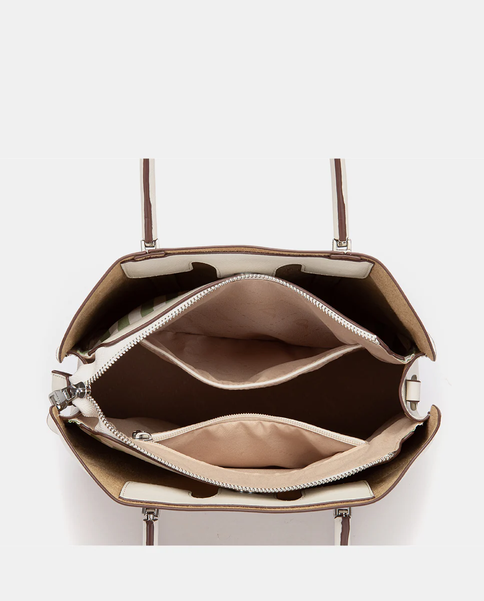 TOTE DE MANO BEIGE ABBACINO - Imagen 6