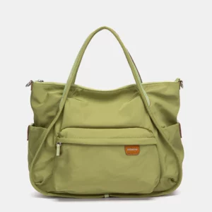 BOLSO DE HOMBRO EN TEJIDO VERDE ABBACINO