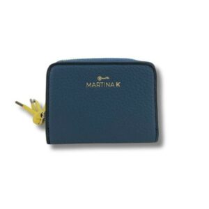 BILLETERO CON POMPON AZUL MARTINA K
