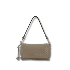 MINI BANDOLERA DE PIEL GRABADA BEIGE MARTINA K