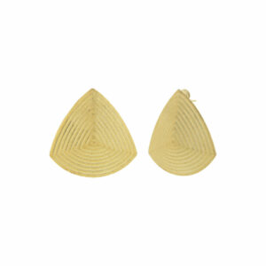 PENDIENTE PEGADO TRIANGULAR  GRABADO BILYFER