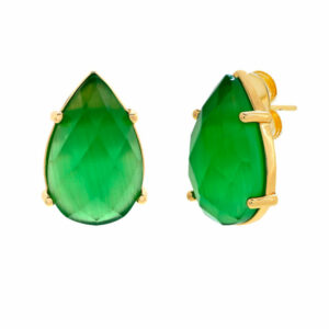 PENDIENTE CRISTAL LAGRIMA VERDE