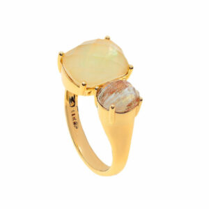 ANILLO DORADO CRISTAL BILYFER