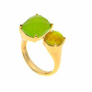 ANILLO VERDE CRISTAL BILYFER