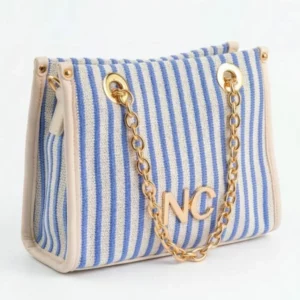 MINI TOTE LINEAS AZUL NOCO
